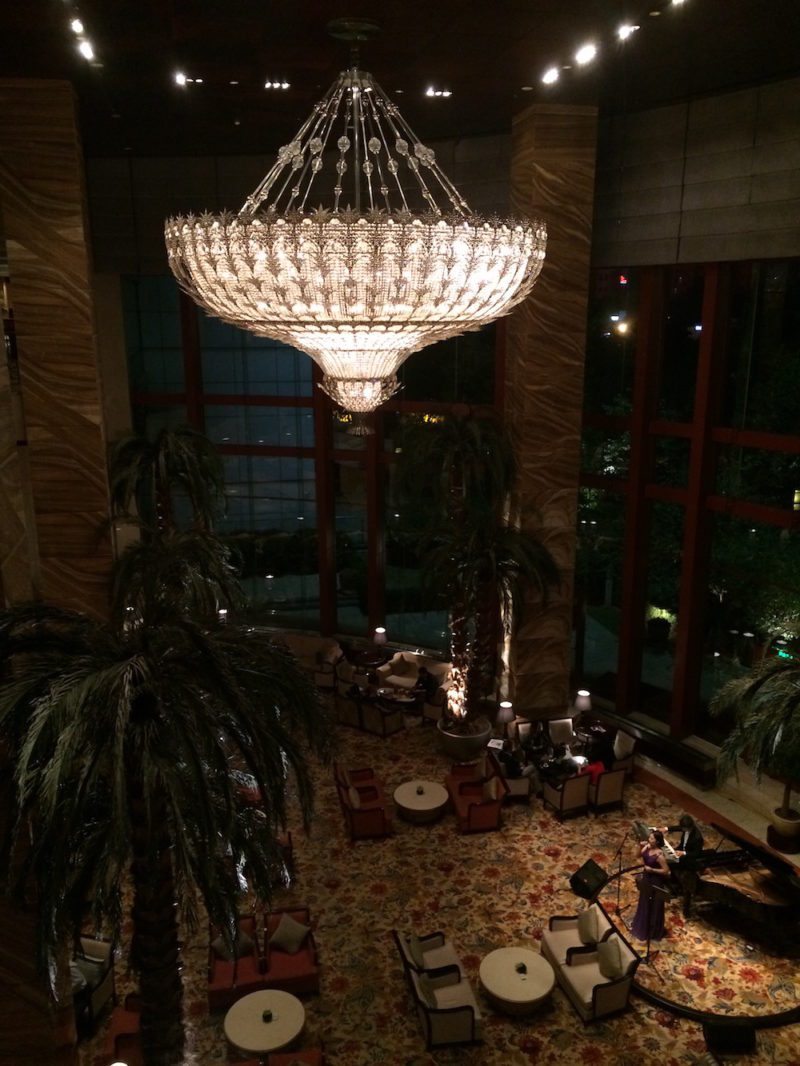 chandeliers at the Shangri-La Xian