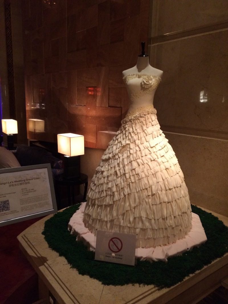 Wedding dress made out of cake!