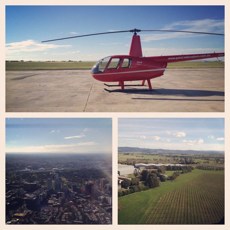 Helicopter tour of Yarra Valley in Victoria