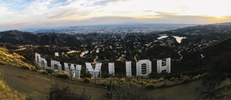 hollywood sign and view
