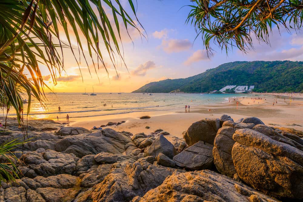 Landscape from Phuket View Point at Nai Harn Beach Located in Phuket Province Thailand.