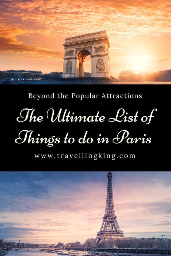 The Ultimate List of Things to do in Paris - Beyond the Popular Attractions. When you think about the icons of Europe, what comes to mind? There's a good chance that the Eiffel Tower, Notre Dame or a scene along the Champs-Elysee are some of the images that pop up. These famous attractions should be at the top of every Paris bucket list, but there are so many more things to do in Paris beyond these popular attractions as well as some unusual things to do in Paris.