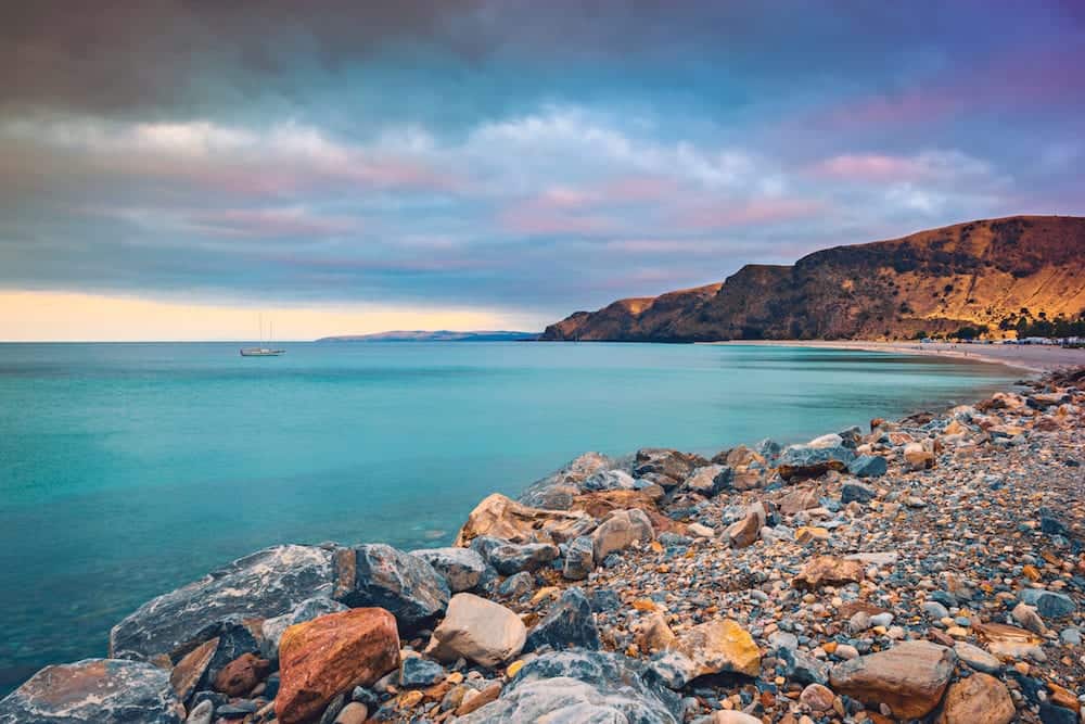 Rapid bay beach view at sunset Second Valley South Australia