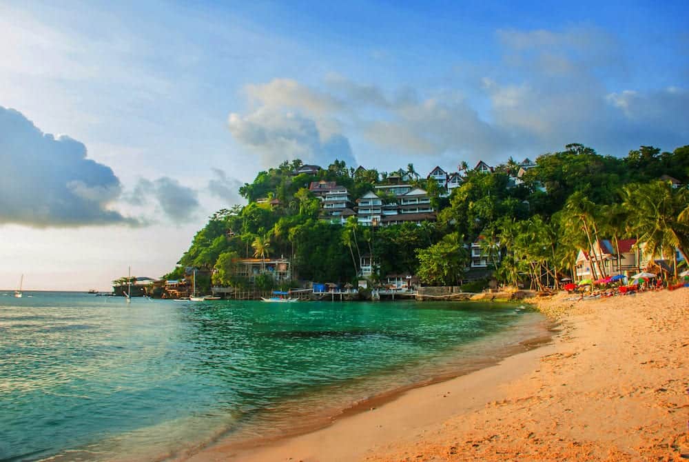 Beautiful tropical beach and sea. Boracay island Philippines