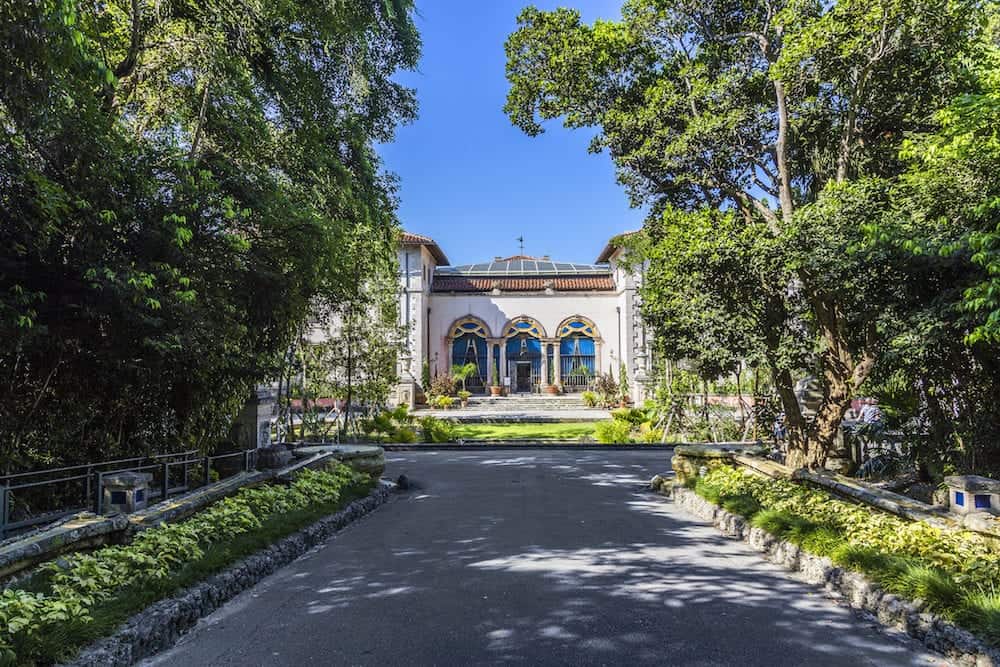 Vizcaya Floridas grandest residence once belongs to millionaire industrialist James Deering is in downtown Miami Florida USA.