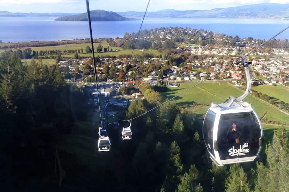 ROTORUA NZL :Skyline Gondola Cableway in Rotorua North Island New Zealand.