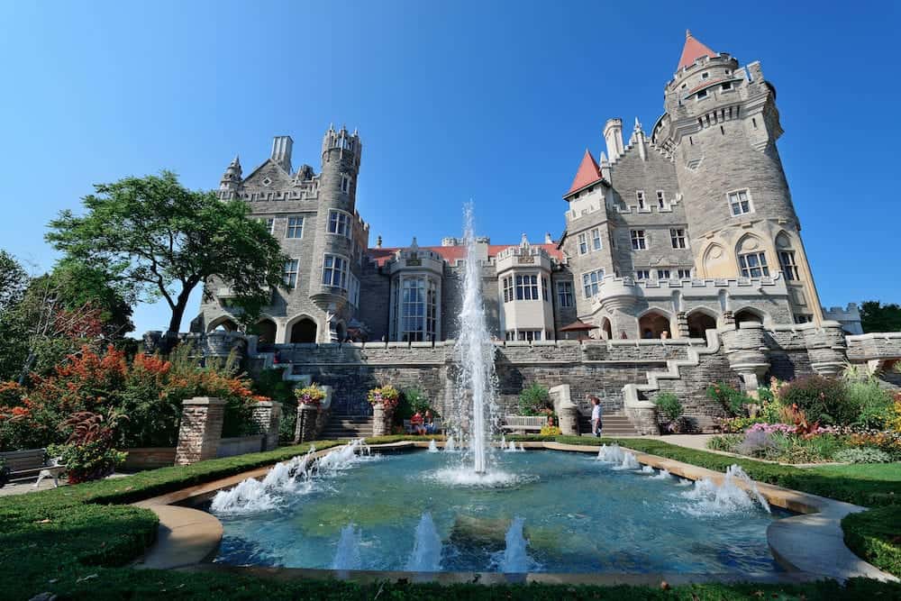 TORONTO, CANADA - Casa Loma exterior view in Toronto, Canada. Built C1914 and was Established as museum 1937, it was the largest private residence in Canada.