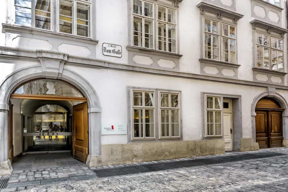 VIENNA AUSTRIA - Mozarthaus in Vienna. Mozart's apartment is the centrepiece of Mozarthaus. Mozart and his family lived there from 1784 to 1787.