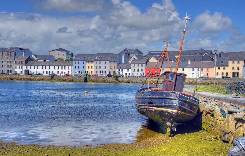 The Claddagh Galway on Galway Bay in Galway, Ireland.