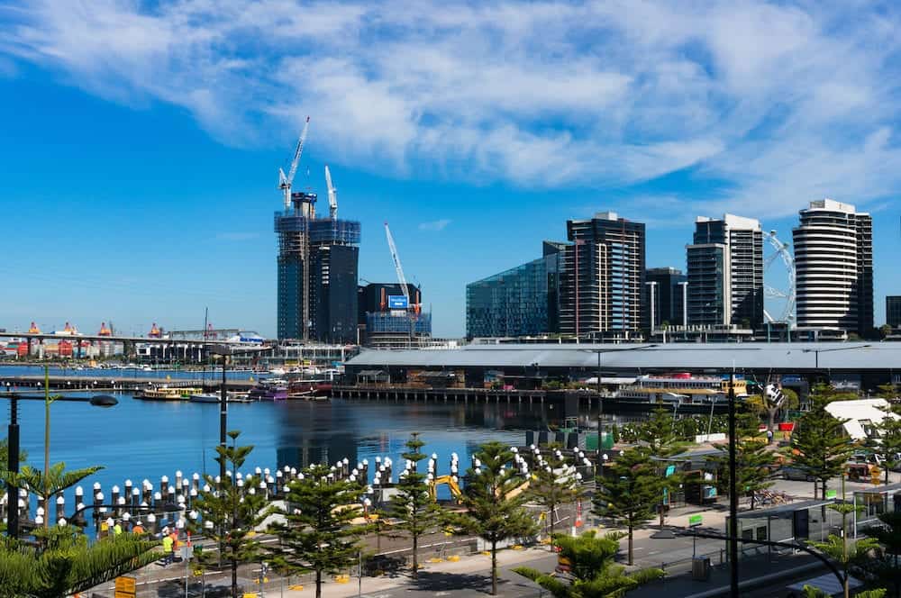 Melbourne Australia - Melbourne Docklands is a suburb of Melbourne. It is home to Melbourne's landmarks such as Etihad Stadium and the Melbourne Star Ferris wheel