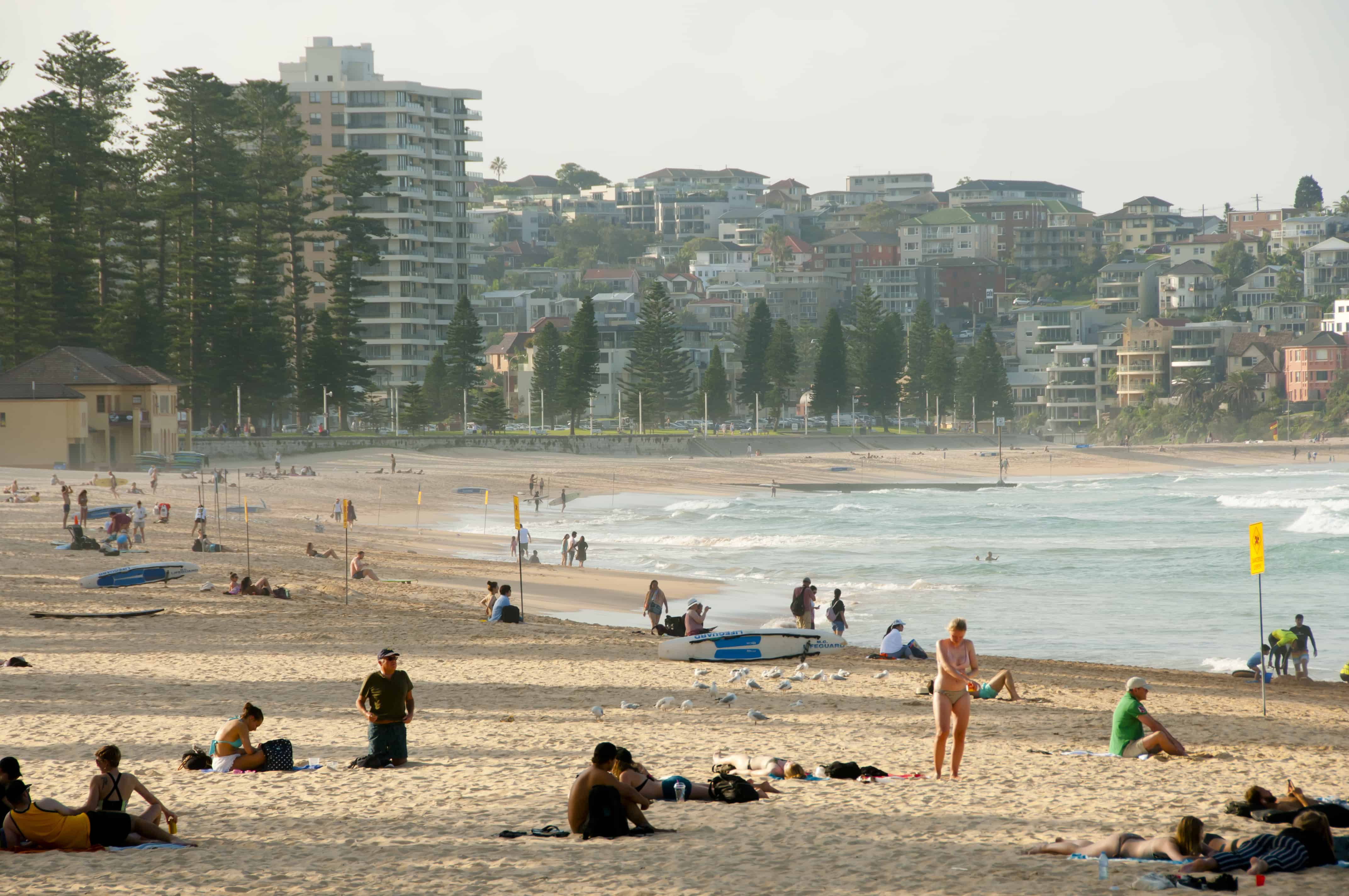 MANLY, AUSTRALIA - : Popular tourist & local Manly beach