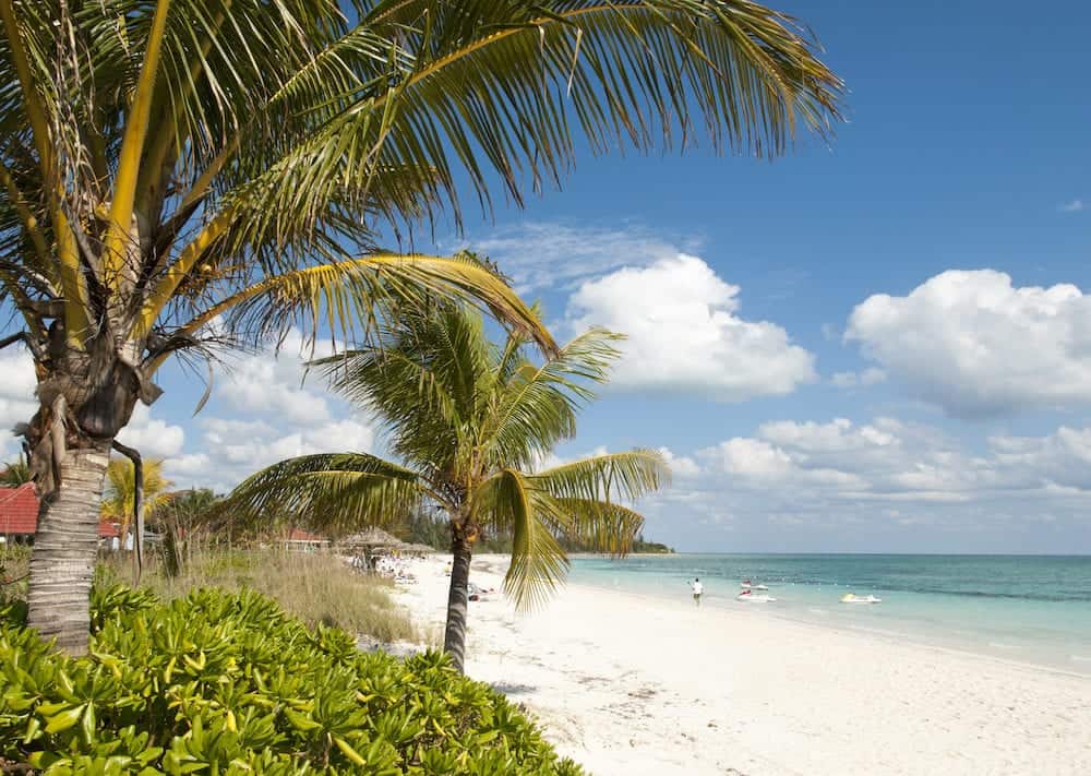Taino beach in Freeport town on Grand Bahama Island.