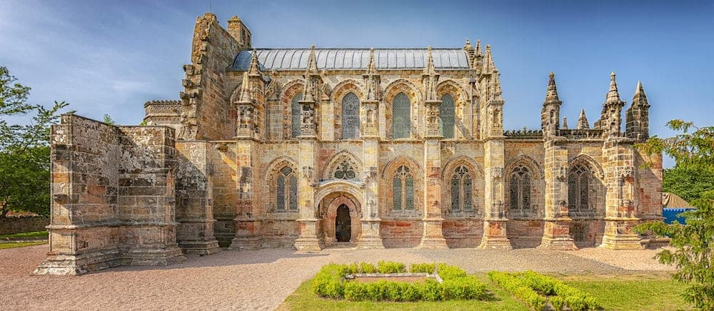 The 15th century Rosslyn Chapel situated in Scotland
