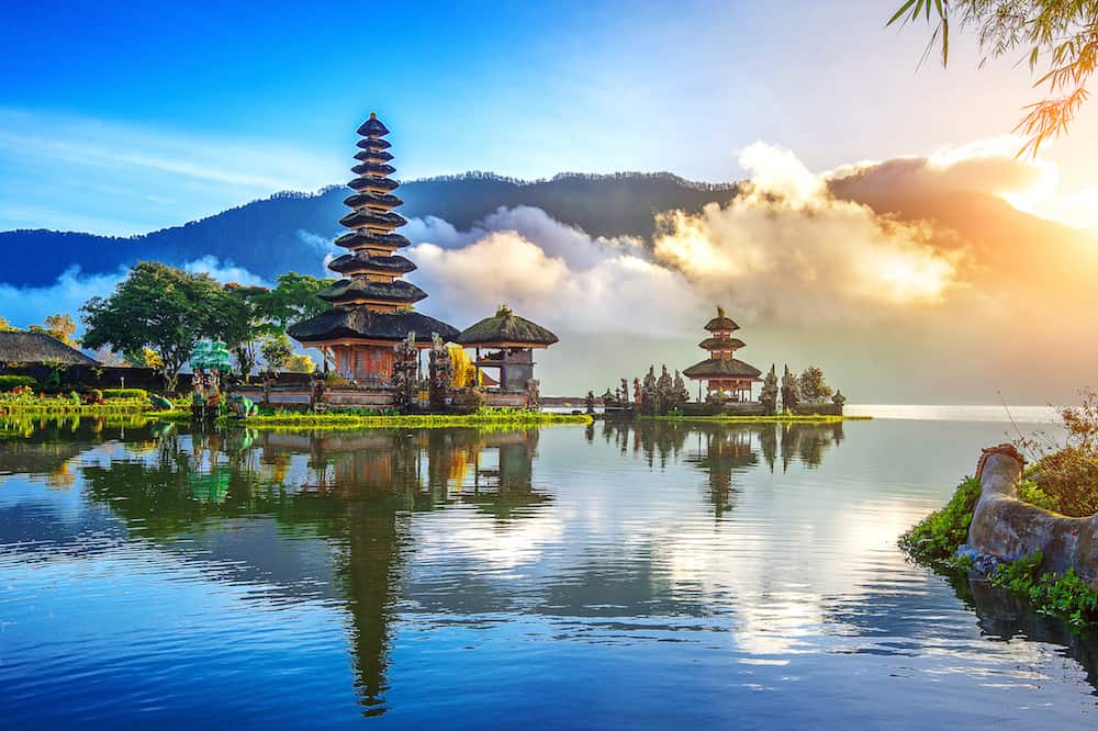 pura ulun danu bratan temple in Bali indonesia.