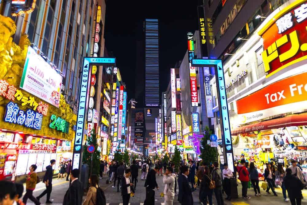 Tokyo, Kabukicho Famous place in Shinjuku Tokyo Japan , entertainment , bar and restaurant zone