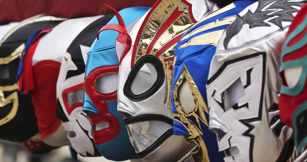 A Colorful Assortment of Lucha Libre Luchador Masks
