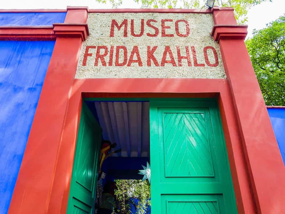 Entrance of Frida Kahlo Museum (also known as the Blue House - La Casa Azul), Coyoacn borough, Mexico City