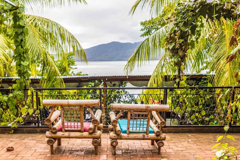 Lake Apoyo, Granada, Nicaragua. A typical view from a bar on Apoyo lake Nicaragua