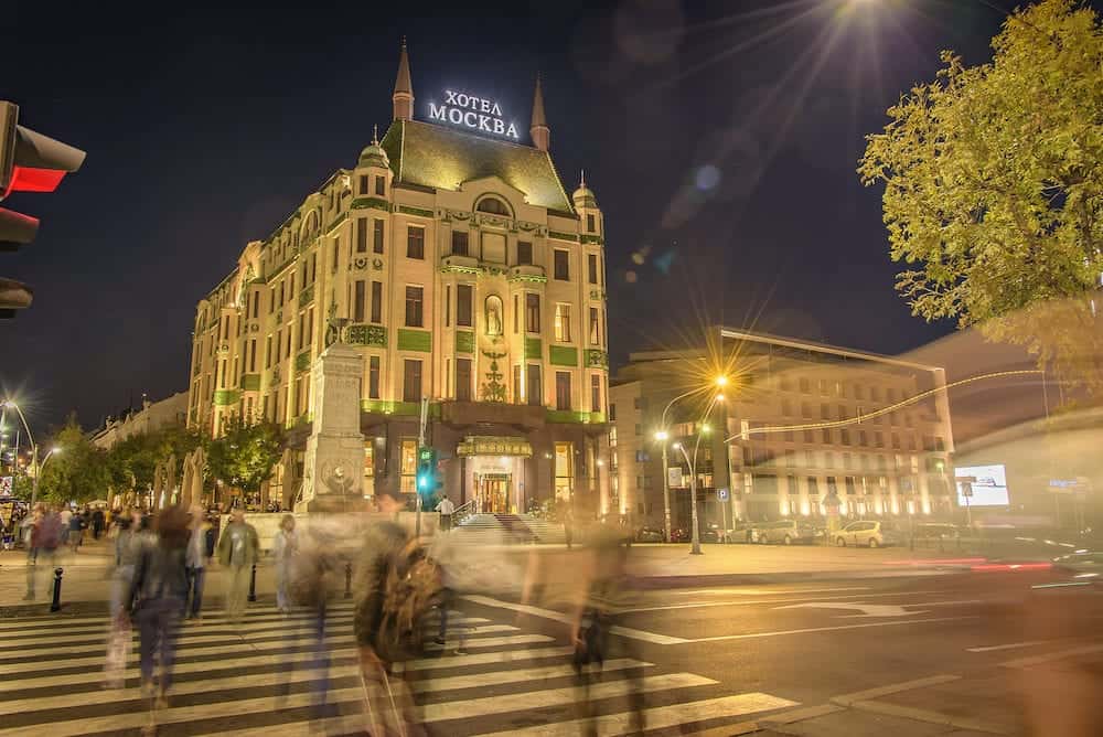 BELGRADE SERBIA: Hotel Moskva - Moscow - is a famous historic hotel still operating and one of the most popular destinations in Belgrade