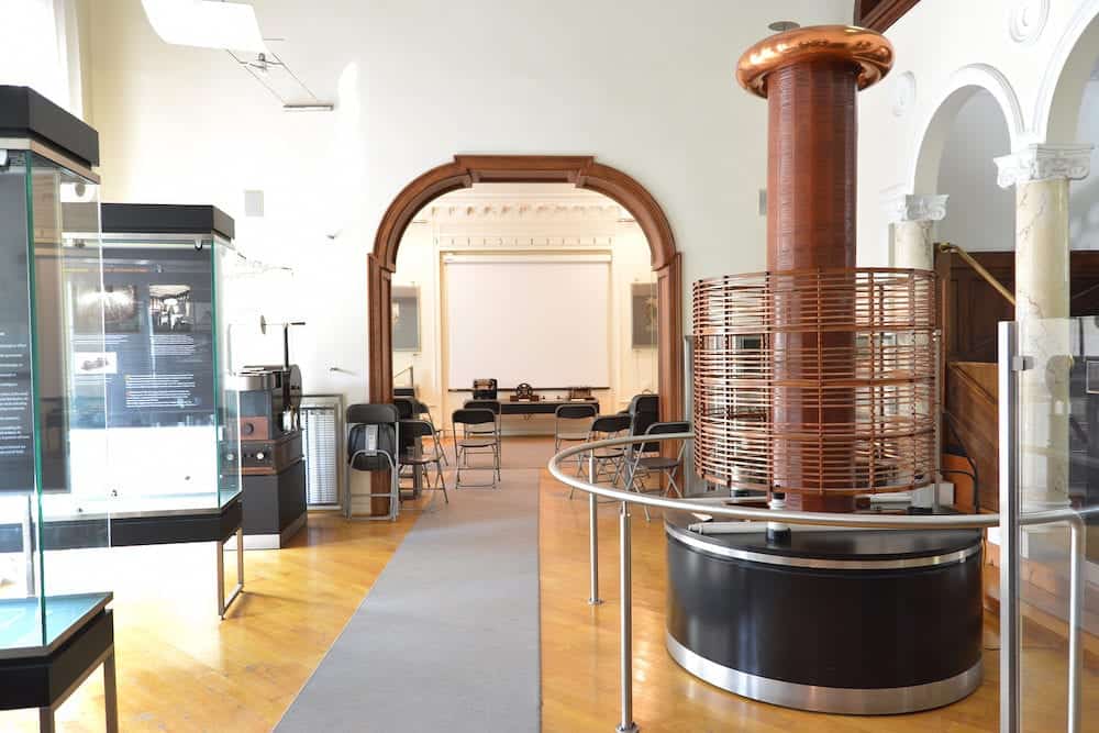 BELGRADE, SERBIA, Real working Tesla coil inside the Nikola Tesla Museum, Belgrade, Serbia.