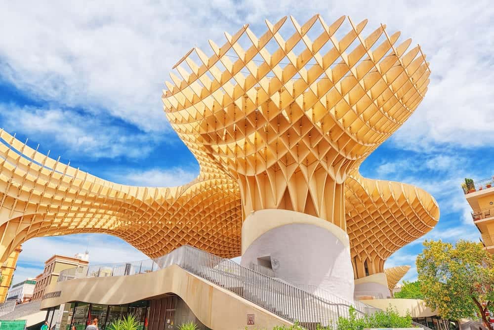 Seville Spain - Metropol Parasol is a wooden structure located at La Encarnacion square in the old quarter of Seville Spain. It was designed by the German architect Jurgen Mayer and completed in April 2011.