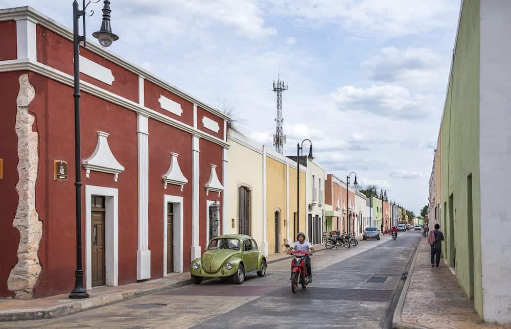 valladolid Mexico - man on a bike