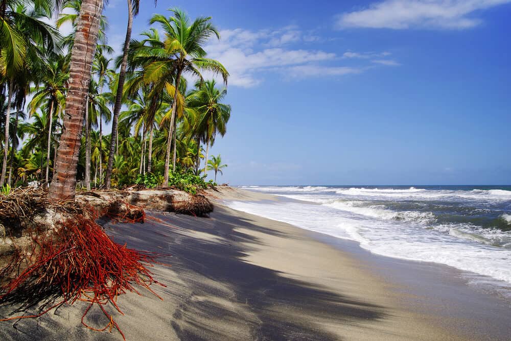 Seascape of the Caribbean Coast in Colombia, South America