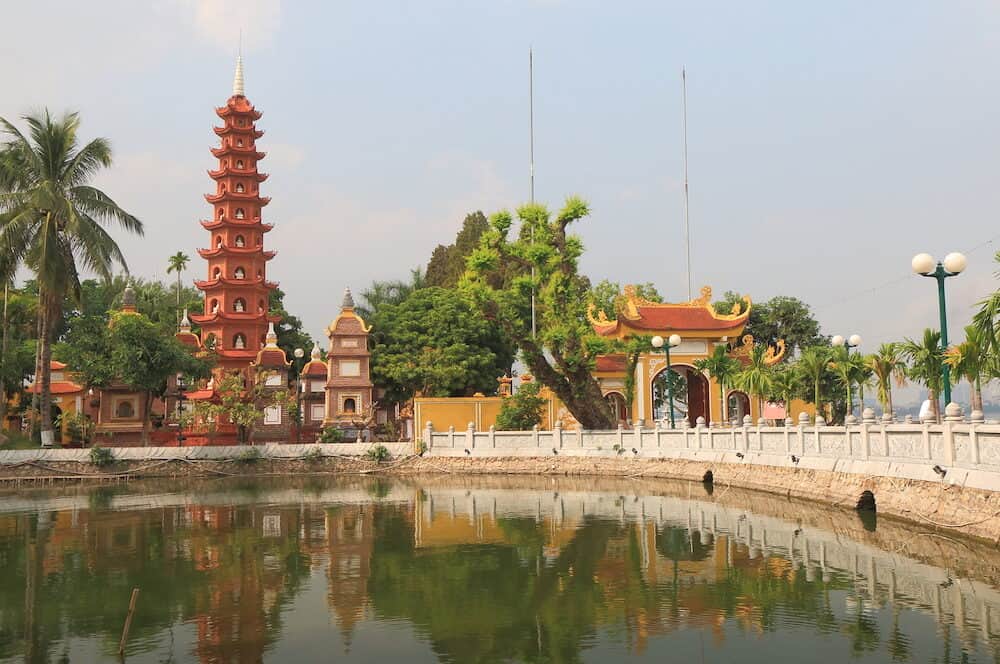 Tran Quoc pagoda in Hanoi Vietnam. Tran Quoc pagoda is the oldest pagoda in Hanoi constructed in the sixth century.
