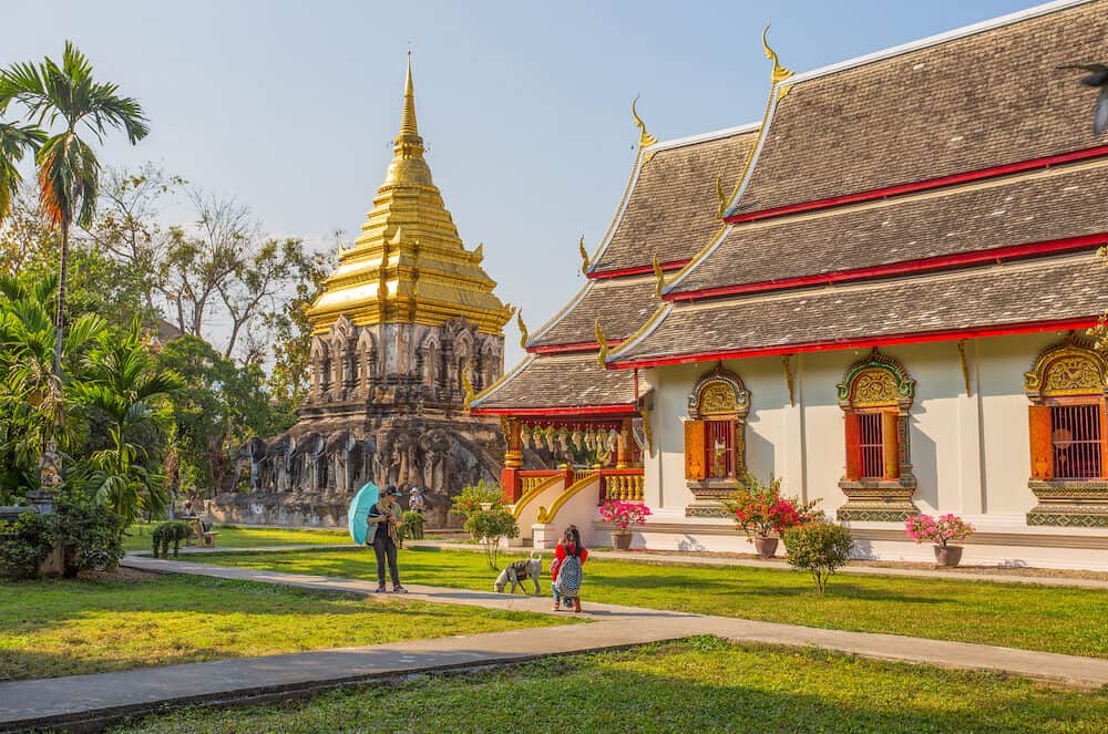 CHIANG MAI, THAILAND, - Wat Chiang Man Temple, Chiang Mai, Thailand, the oldest temple in Chiang Mai