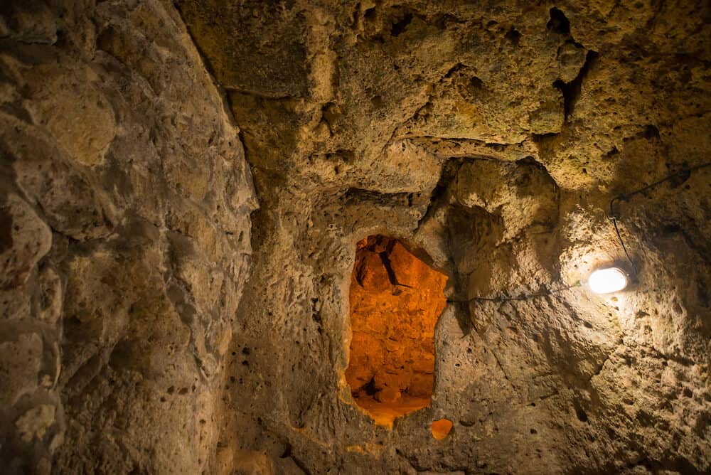 The Derinkuyu underground city is an ancient multi-level cave city in Cappadocia, Turkey. Green tour