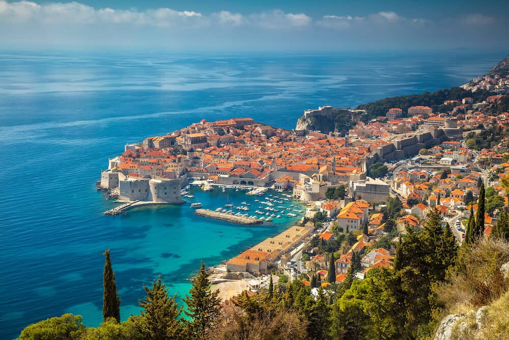 Dubrovnik, Croatia. Beautiful romantic old town of Dubrovnik during sunny day, Croatia,Europe.