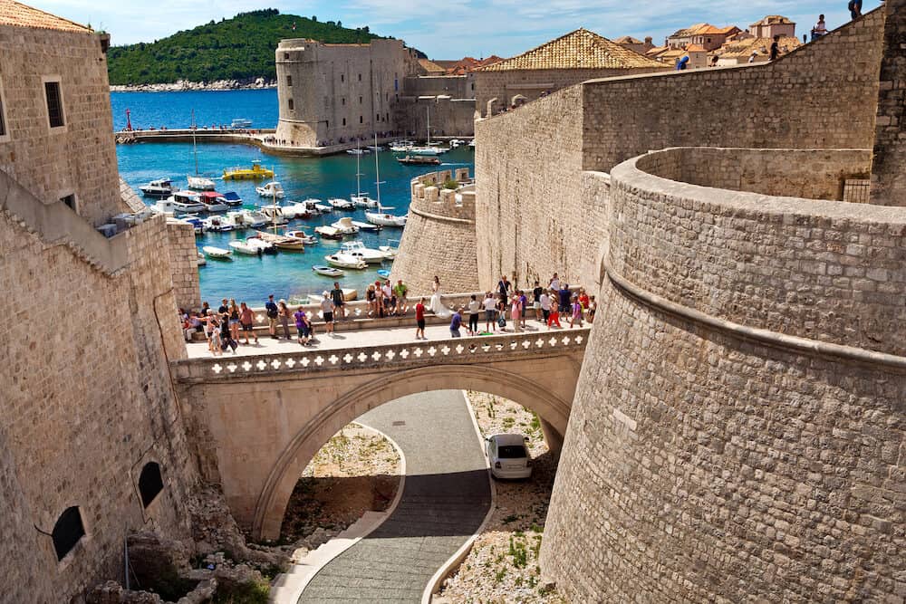 Dubrovnik, Croatia - View of Dubrovnik city wall in Croatia