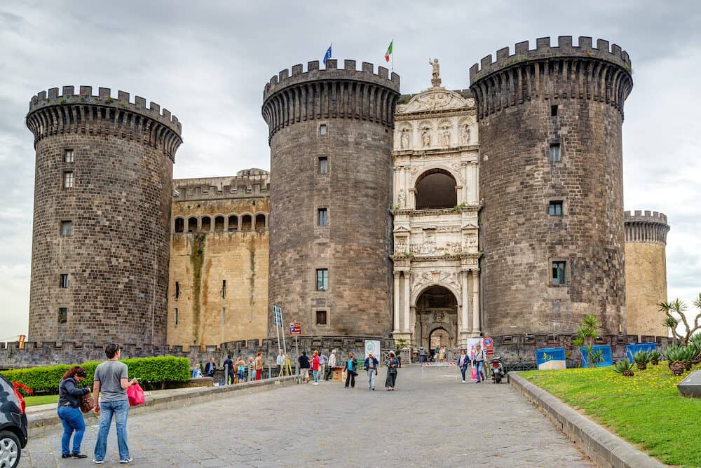NAPLES, ITALY - The Castel Nuovo seat of the medieval kings of Naples.