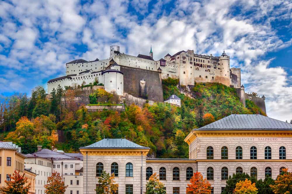 Scenic view of the Hohensalzburg fortress, Salzburg, Austria