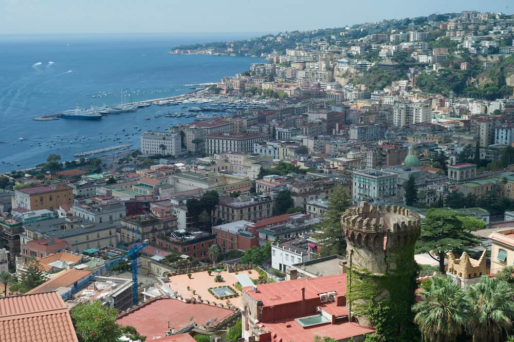 Naples, panorama from hills of Vomero quarter