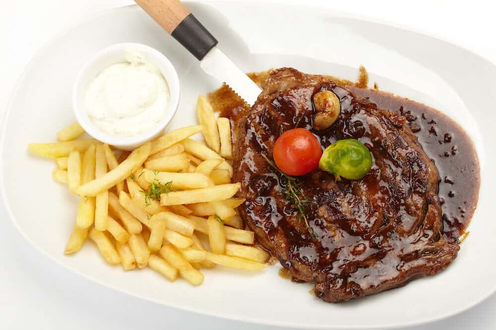 steak with French Fries