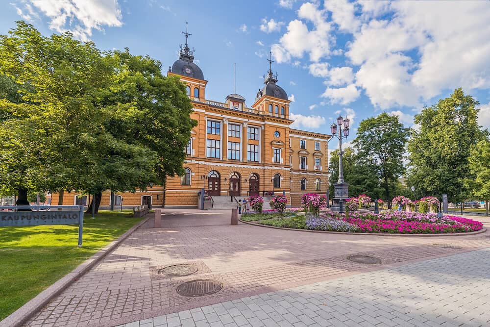 View of the city hall. City of Oulu. Finland