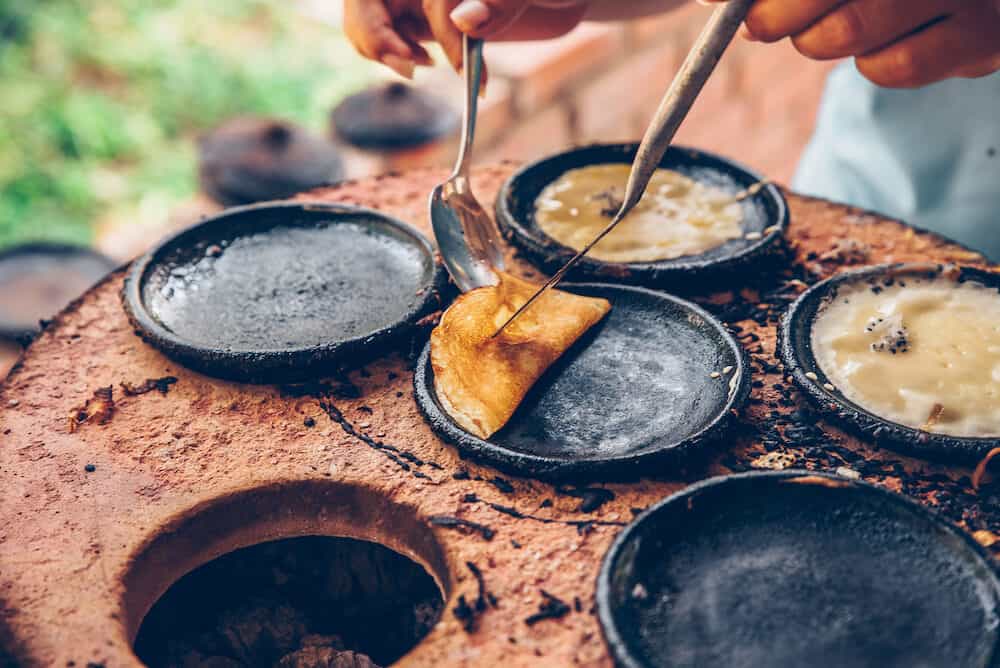 Vietnamese small rice pancake - Traditional Vietnamese food Cooking class