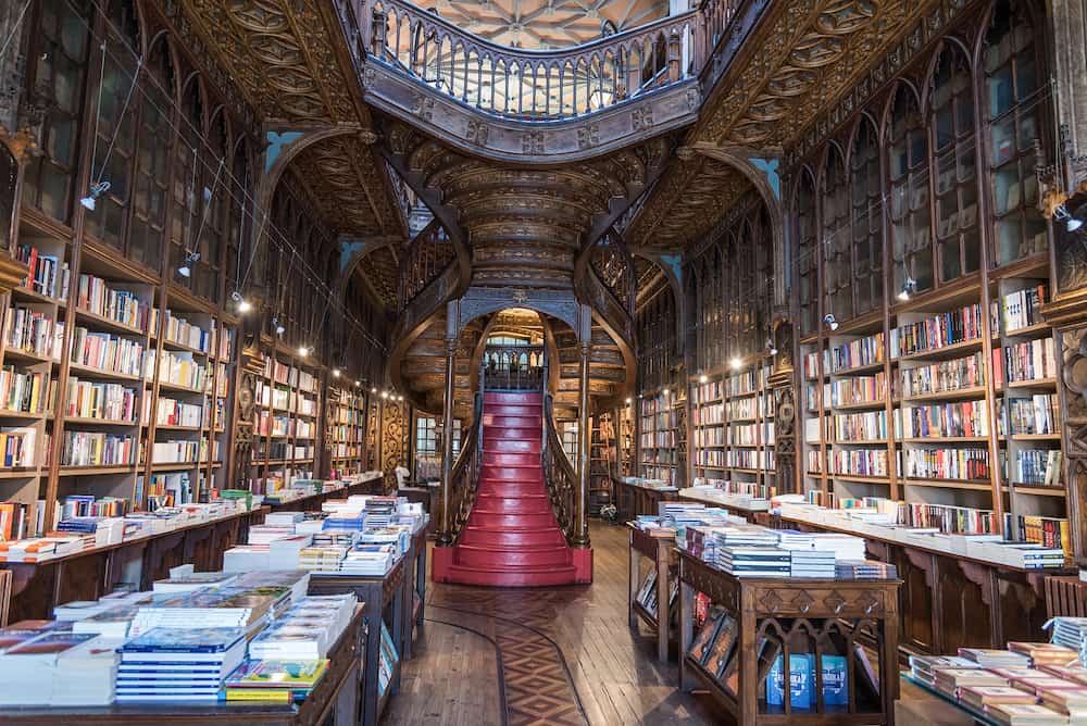 PORTO, PORTUGAL - Livraria Lello, one of the oldest bookstores in Portugal
