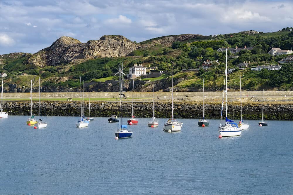 Dublin Bay and the seaport village of Howth, located on the outer suburb from Dublin.