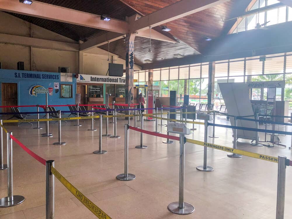 The inside of the Solomon Islands’ Henderson International Airport