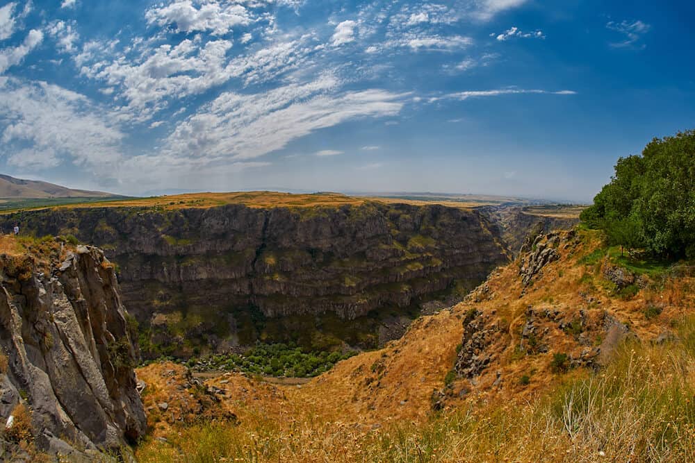 Kasagh river gorge near Saghmosavank monastery not far from Erevan in Armenia