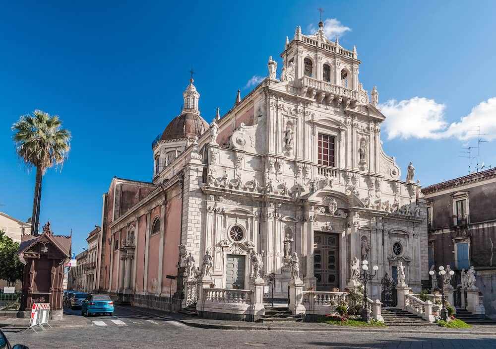The baroque church of San Sebastiano in Acireale (Sicily Italy)