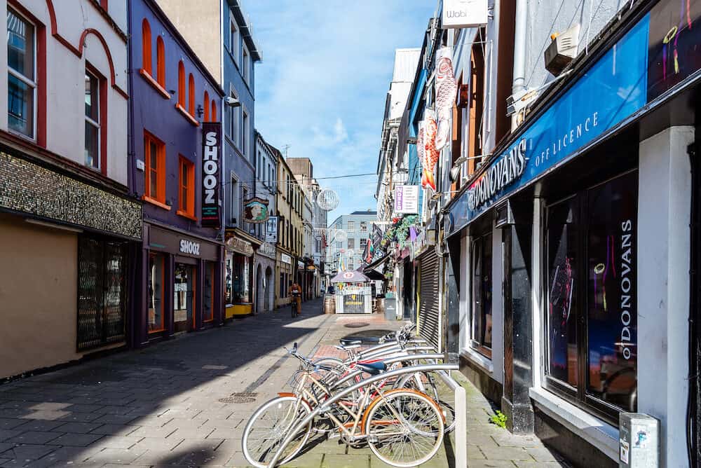 Cork, Ireland - Pedestrian street in Cork. It is typical shopping street in the center of Cork