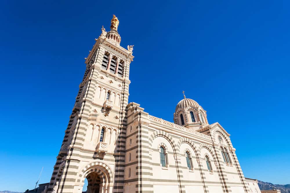 Notre Dame de la Garde or Our Lady of the Guard is a catholic church in Marseille city in France