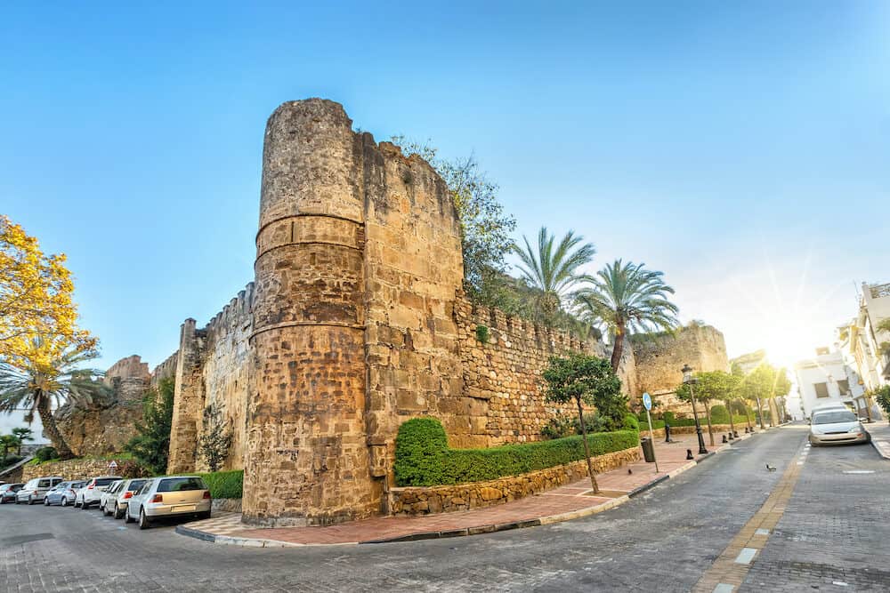 Preserved remains of Alcazaba fortress in Marbella Andalusia Spain