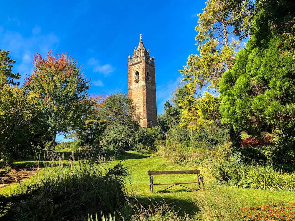 The 32-metres high Cabot Tower, set in the beautiful parkland of Brandon Hill (Bristol’s oldest park)