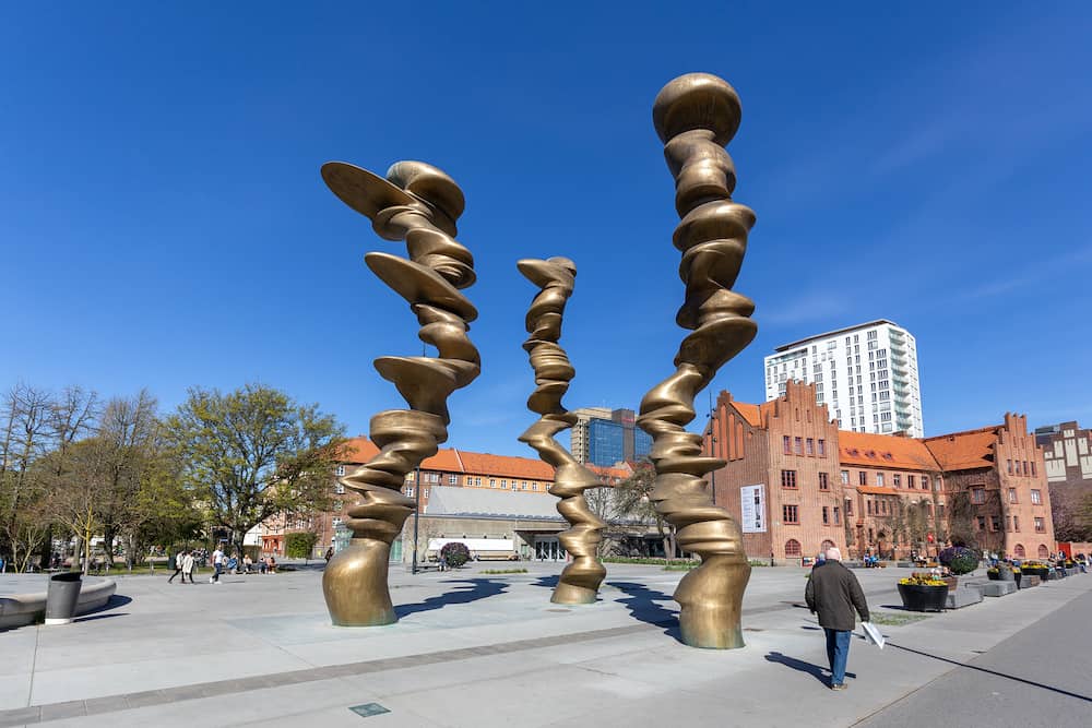 Malmo, Sweden - Points of View sculpture by British sculptor Tony Cragg