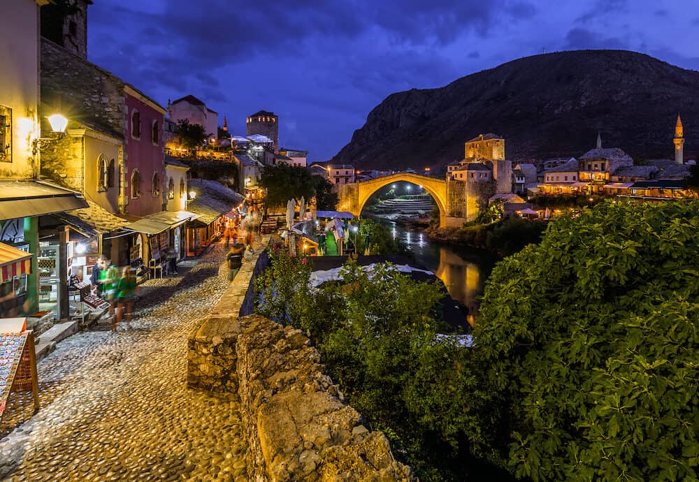 Old Bridge in Mostar - Bosnia and Herzegovina - architecture travel background