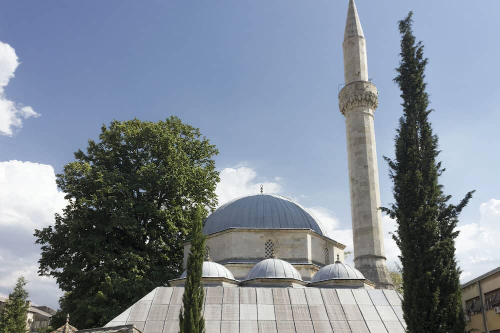 MOSTAR, BOSNIA HERZEGOVINA - Rooftop of Karadoz Beg mosque in Mostar, Bosnia